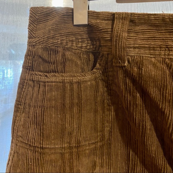 Brown corduroy knee length skirt - Picture 4 of 14